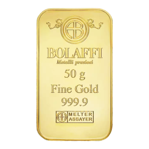 Lingotto Bolaffi Metalli Preziosi 50 gr.