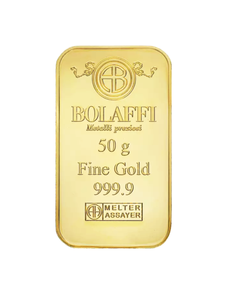 Lingotto Bolaffi Metalli Preziosi 50 gr.