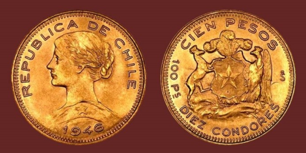 'Bullion born', i 100 pesos della Repubblica del Cile 